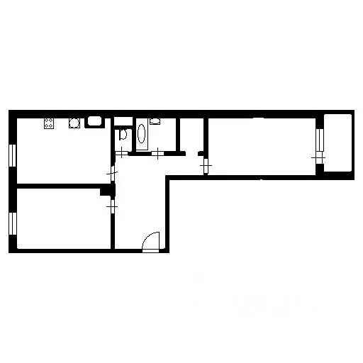 2-к кв. Санкт-Петербург ул. Есенина, 1к1 (71.0 м) - Фото 1