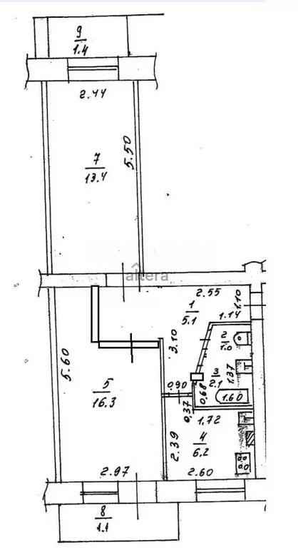 2-к кв. Татарстан, Казань ул. Солидарности, 19 (47.0 м) - Фото 2