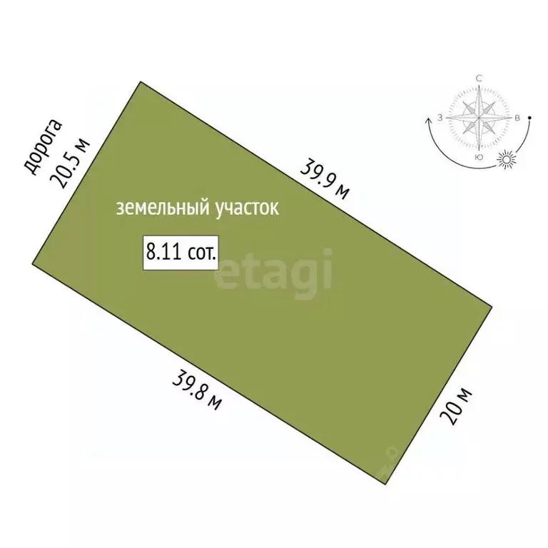 Участок в Саха (Якутия), Якутск  (8.11 сот.) - Фото 1