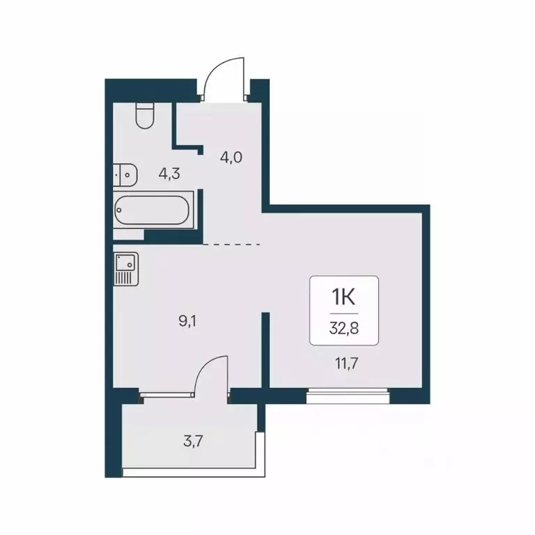 1-к кв. Новосибирская область, Новосибирск Игарская ул., 6 (32.8 м) - Фото 0