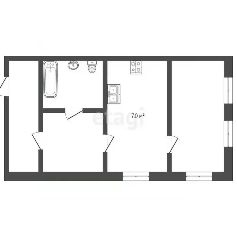 2-к кв. Севастополь с. Орловка, ш. Качинское, 35/51 (49.5 м) - Фото 2