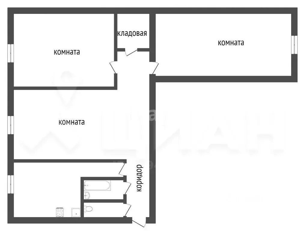 3-к кв. Иркутская область, Ангарск 15-й мкр, 30 (67.7 м) - Фото 1