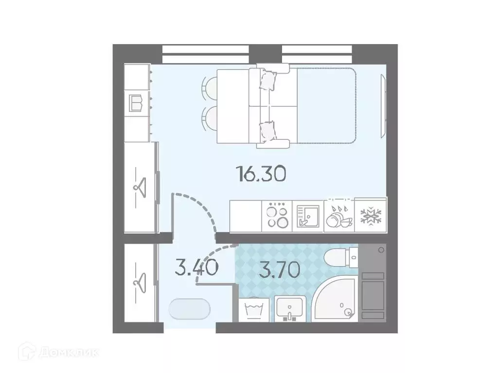 Продаётся квартира-студия, 22.7 м - Фото 0