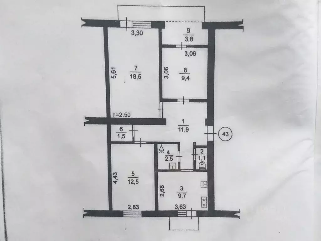 3-к кв. Севастополь ул. Александра Маринеско, 9 (70.0 м) - Фото 0
