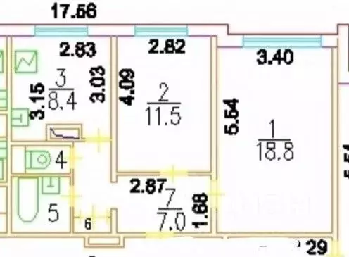 2-к кв. Москва Рублевское ш., 42К2 (50.3 м) - Фото 2