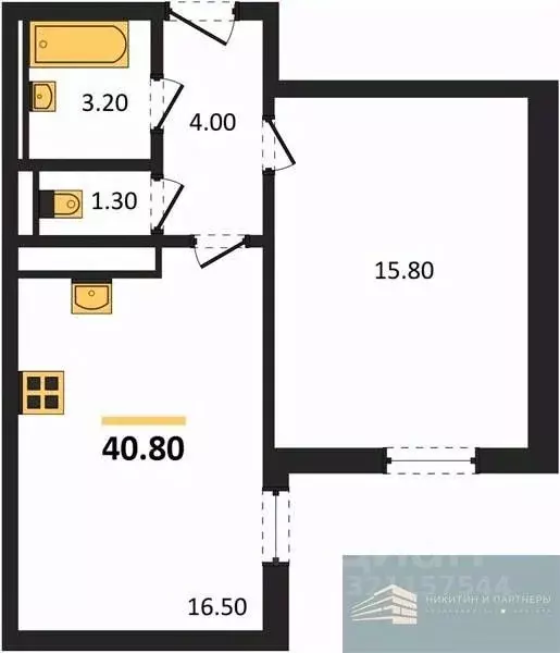 1-к кв. Воронежская область, Воронеж ул. Загоровского, 5/3 (40.8 м) - Фото 1