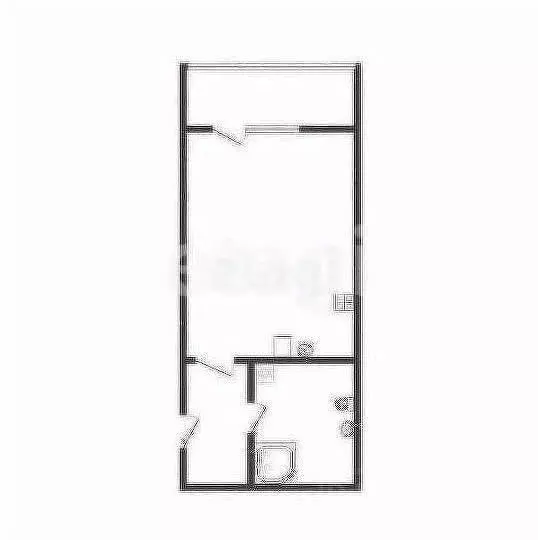 Студия Курская область, Курск ул. Энгельса, 115А/3 (28.57 м) - Фото 2