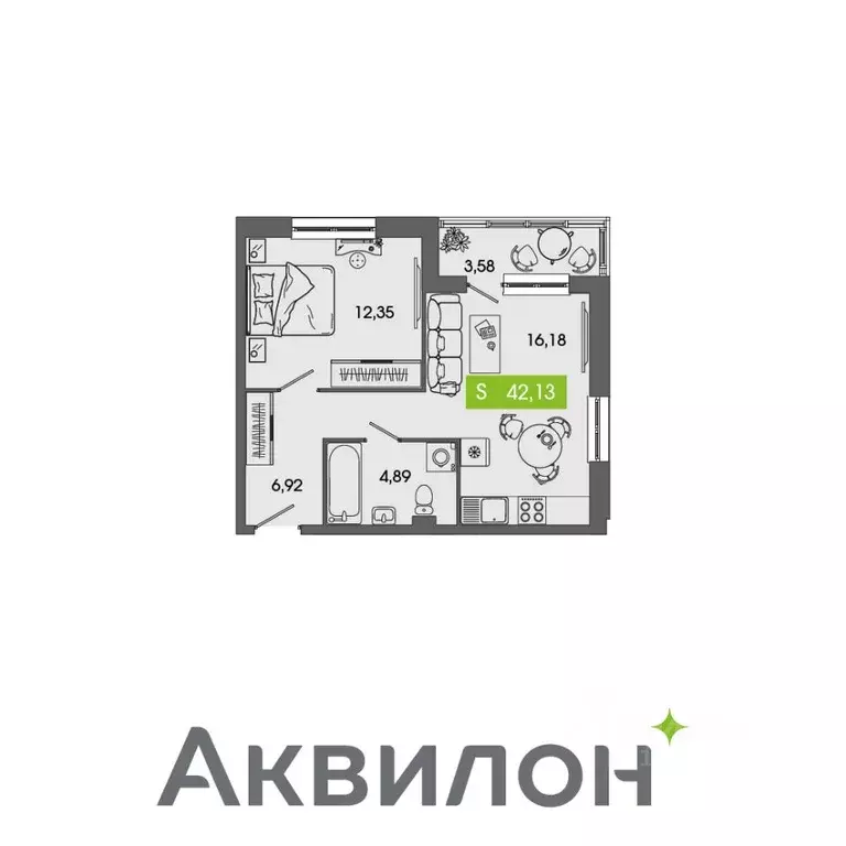 1-к кв. Архангельская область, Северодвинск Аквилон Севен жилой ... - Фото 0
