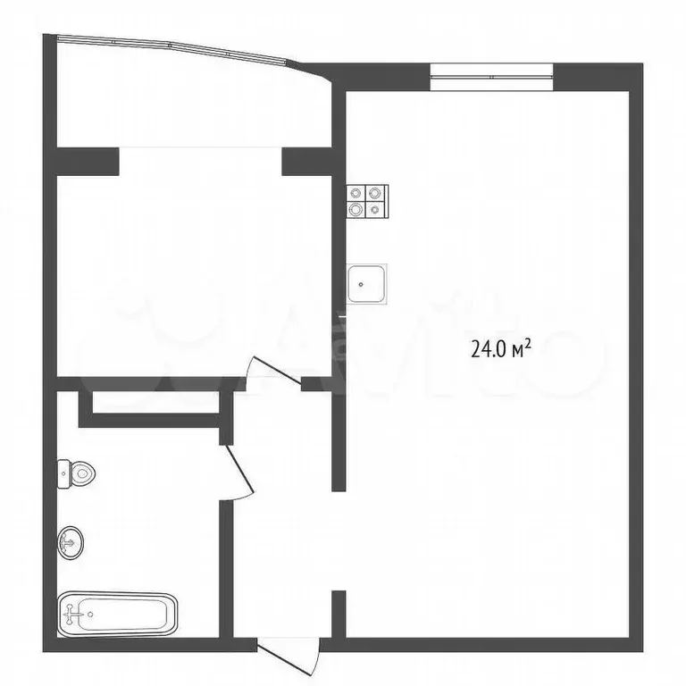 1-к. квартира, 43,7 м, 14/14 эт. - Фото 1