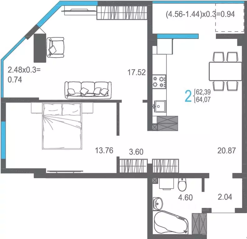 2-к кв. Крым, Ялта ул. Кирова, 155Ак1 (64.07 м) - Фото 1