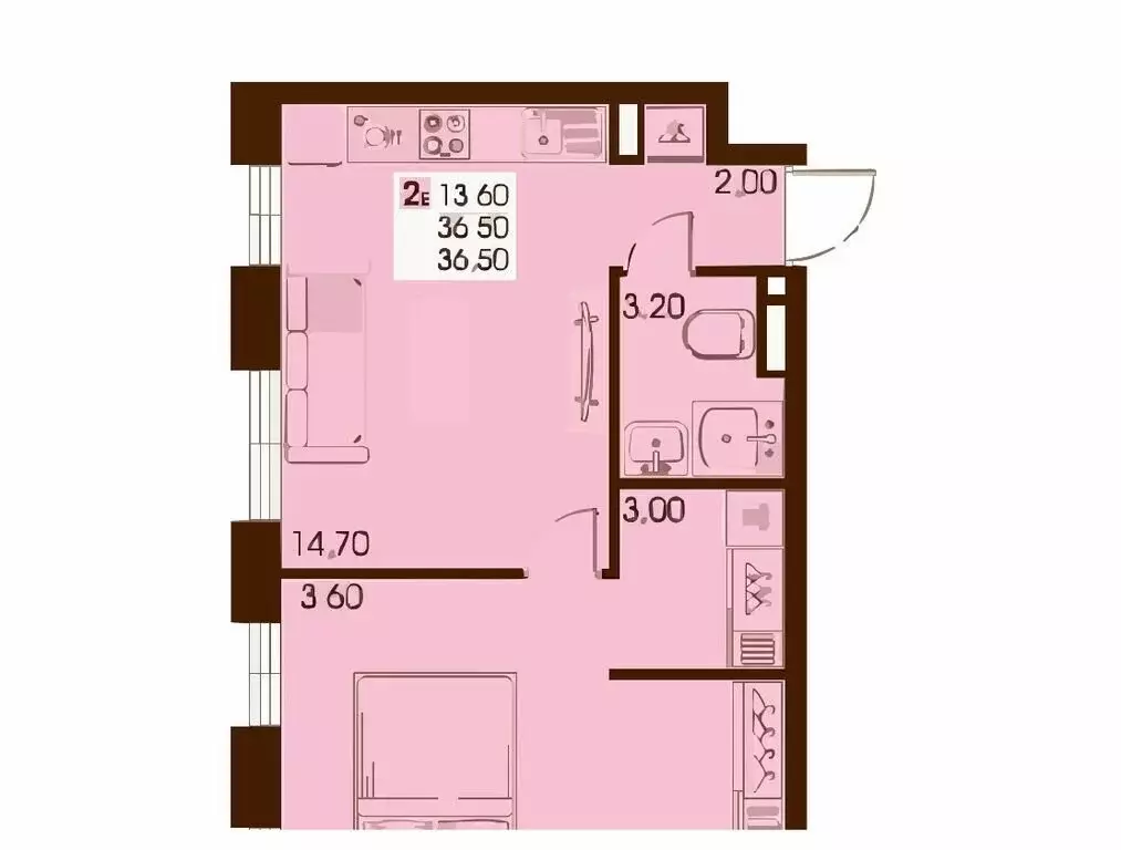 2-комнатная квартира: Сахалинская область, Южно-Сахалинск (36.5 м) - Фото 0