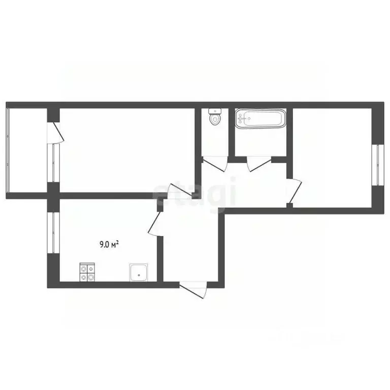 2-к кв. Тюменская область, Тюмень ул. Щербакова, 86 (49.0 м) - Фото 1