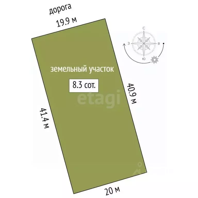 Участок в Тюменская область, Тюменский муниципальный округ, д. Елань, ... - Фото 2