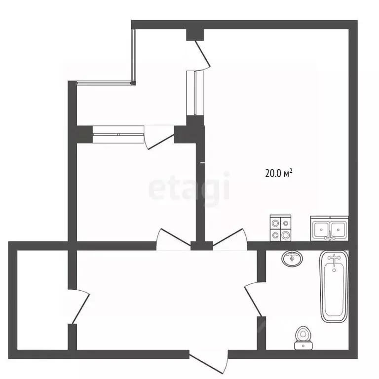 1-к кв. Вологодская область, Вологда ул. Маршала Конева, 26 (50.3 м) - Фото 2
