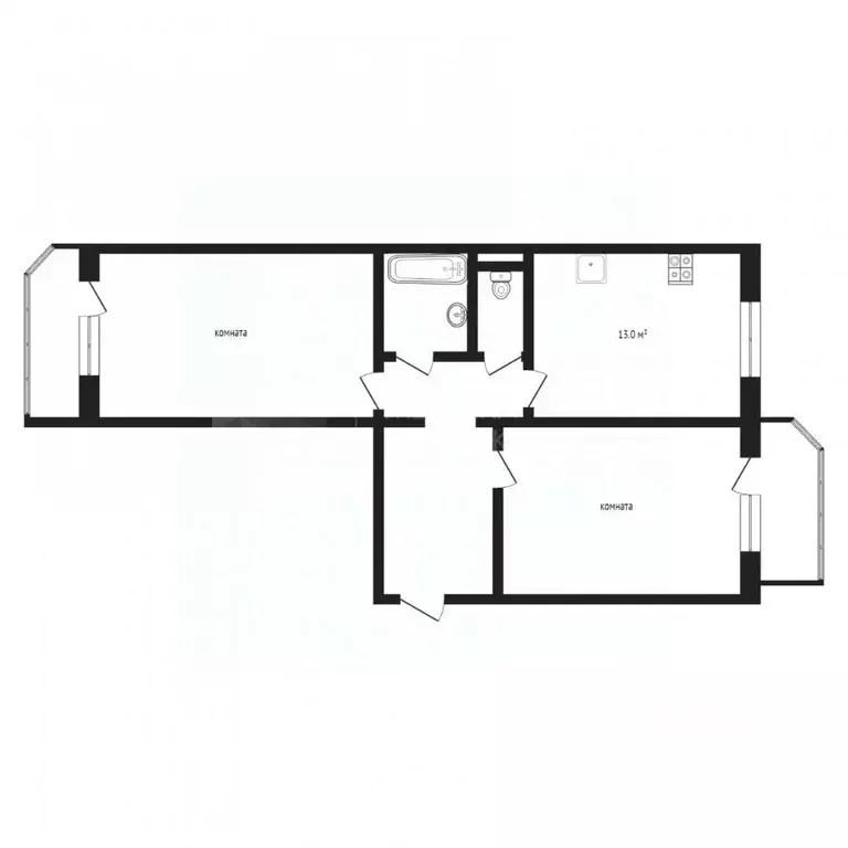 2-к кв. Тюменская область, Тюмень Широтная ул., 146 (65.0 м) - Фото 2