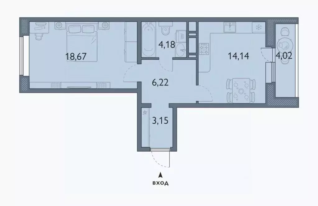 1-к кв. Брянская область, Брянск просп. Станке Димитрова, 67к7 (48.37 ... - Фото 1