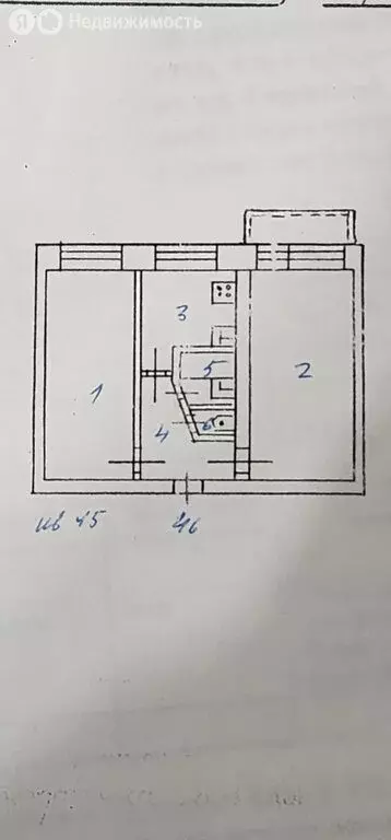 2-комнатная квартира: Заречный, Таховская улица, 4 (46 м) - Фото 1