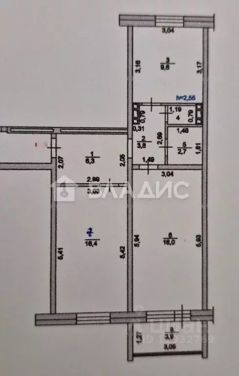 2-к кв. Пензенская область, Пенза Зеленодольская ул., 59А (57.7 м) - Фото 2