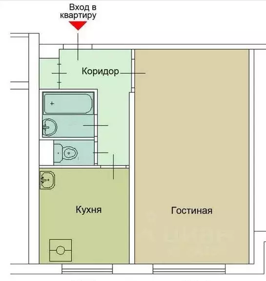 1-к кв. Московская область, Лобня Кольцевая ул., 4 (33.0 м) - Фото 1