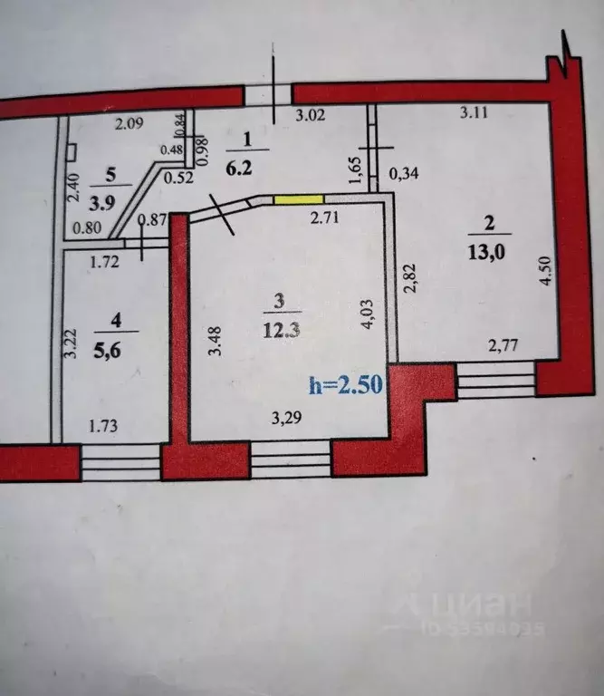 2-к кв. Башкортостан, Стерлитамак ул. Гоголя, 120 (41.0 м) - Фото 2
