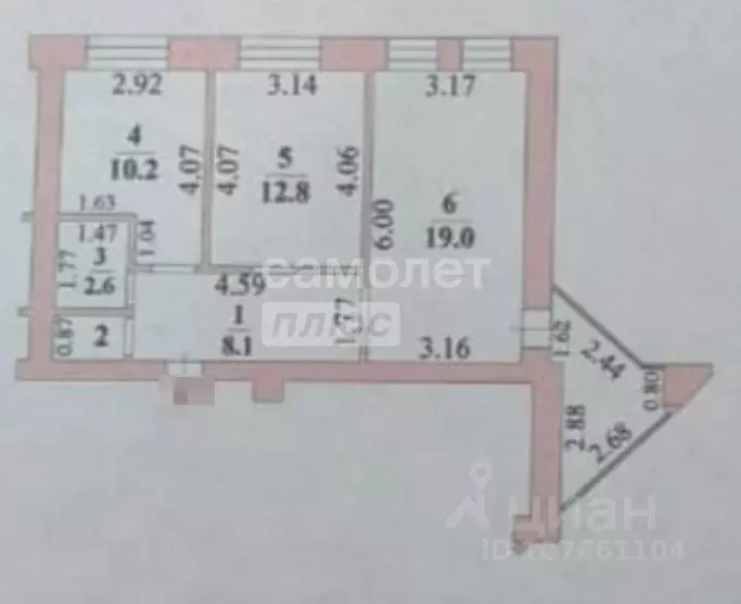 2-к кв. Липецкая область, Липецк ул. Е.И. Замятина, 2 (56.6 м) - Фото 2