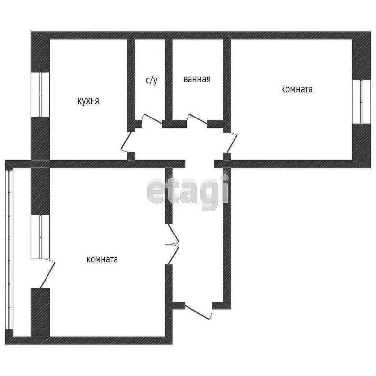 Квартира-студия: Курган, 2-я Часовая улица, 54А (24 м) - Фото 0