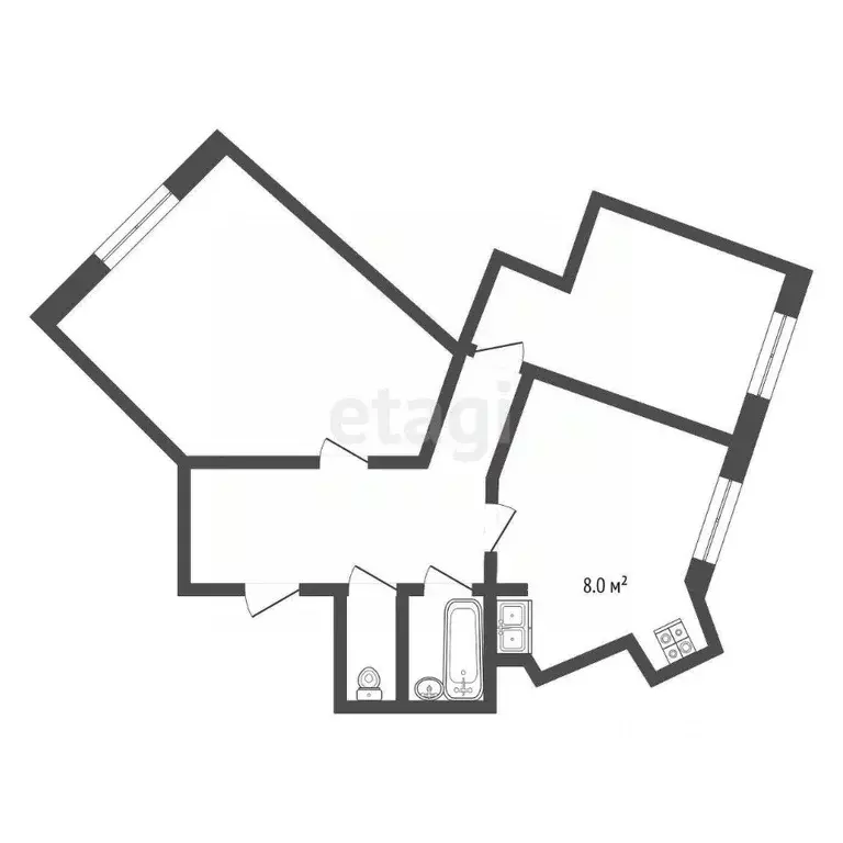 2-к кв. Московская область, Клин ул. 60 лет Комсомола, 18к1 (46.5 м) - Фото 1