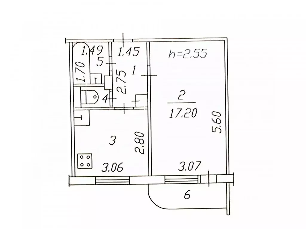 1-к кв. Чувашия, Чебоксары Юго-Западный бул., 17 (34.1 м) - Фото 1