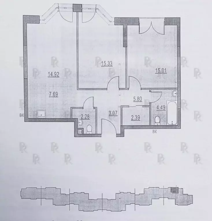 3-к кв. Москва ул. Академика Королева, 21 (70.98 м) - Фото 0