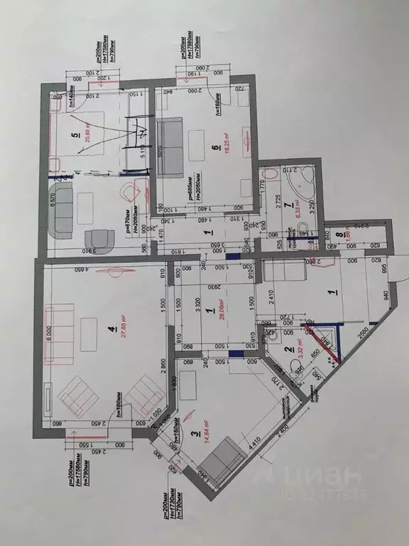 3-к кв. Санкт-Петербург ул. Савушкина, 143к1 (125.8 м) - Фото 2