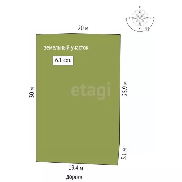 Участок в Ростовская область, Батайск Весна ДНТ, ул. 31-й Проезд (6.1 ... - Фото 2