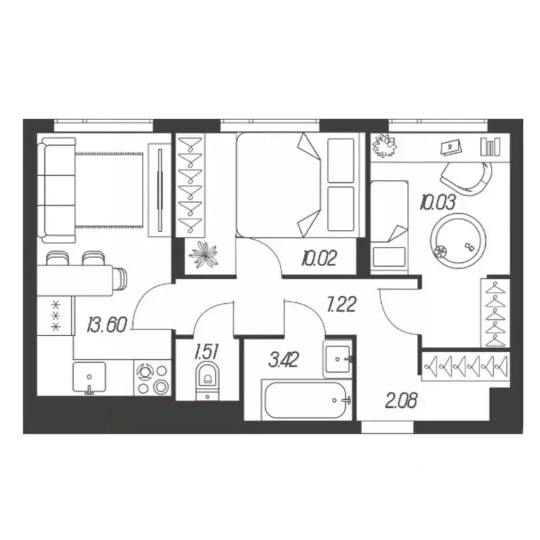 2-к кв. Тульская область, Тула ул. Самоварная, 21 (48.0 м) - Фото 0