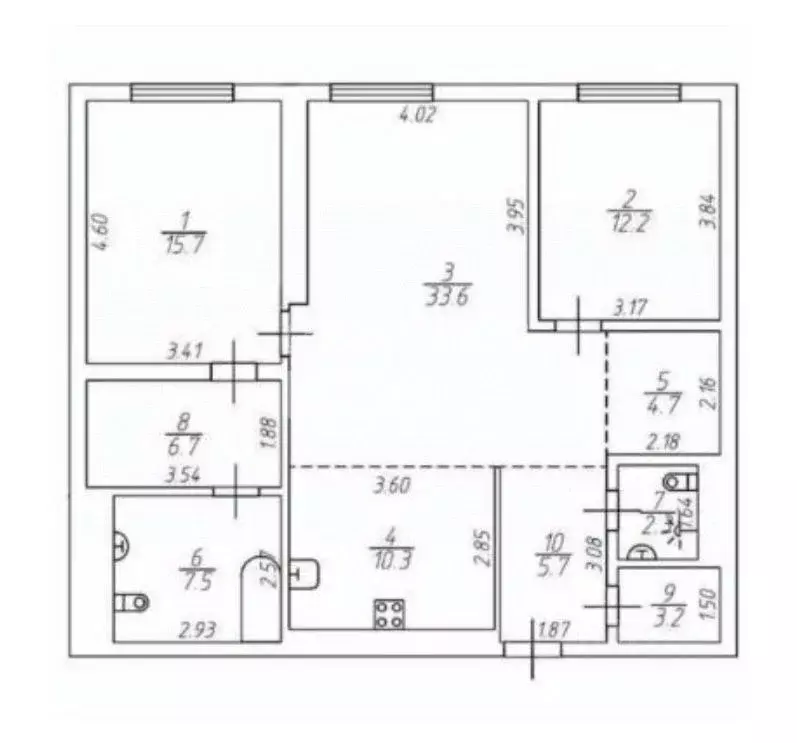 3-к кв. Москва Северное Чертаново мкр, 1А (102.0 м) - Фото 1