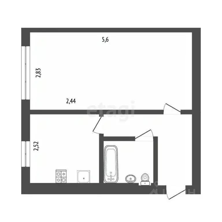 1-к кв. Карелия, Петрозаводск Советская ул., 16 (30.3 м) - Фото 1