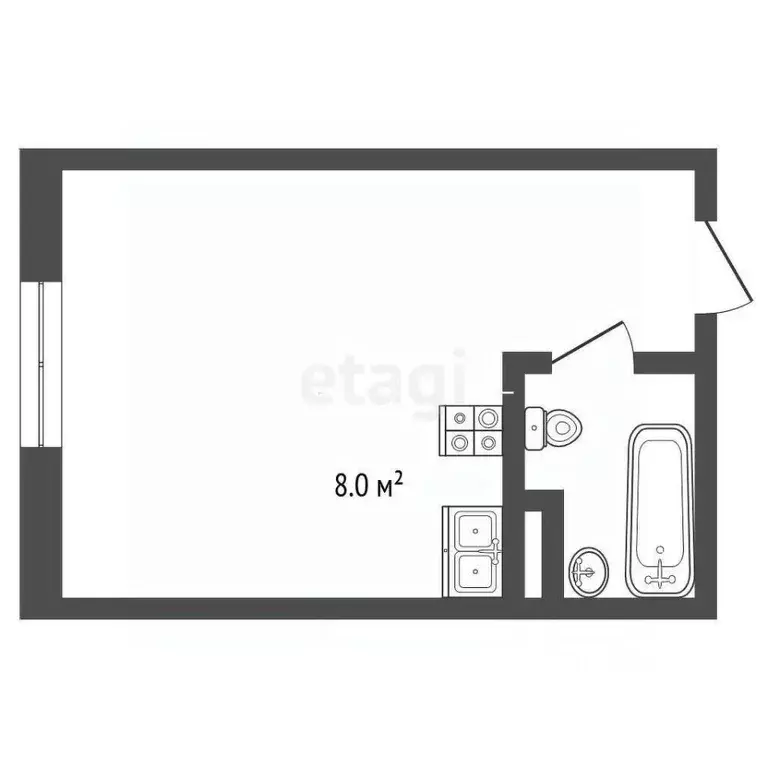 Студия Москва Дмитровское ш., 107к3 (25.0 м) - Фото 1