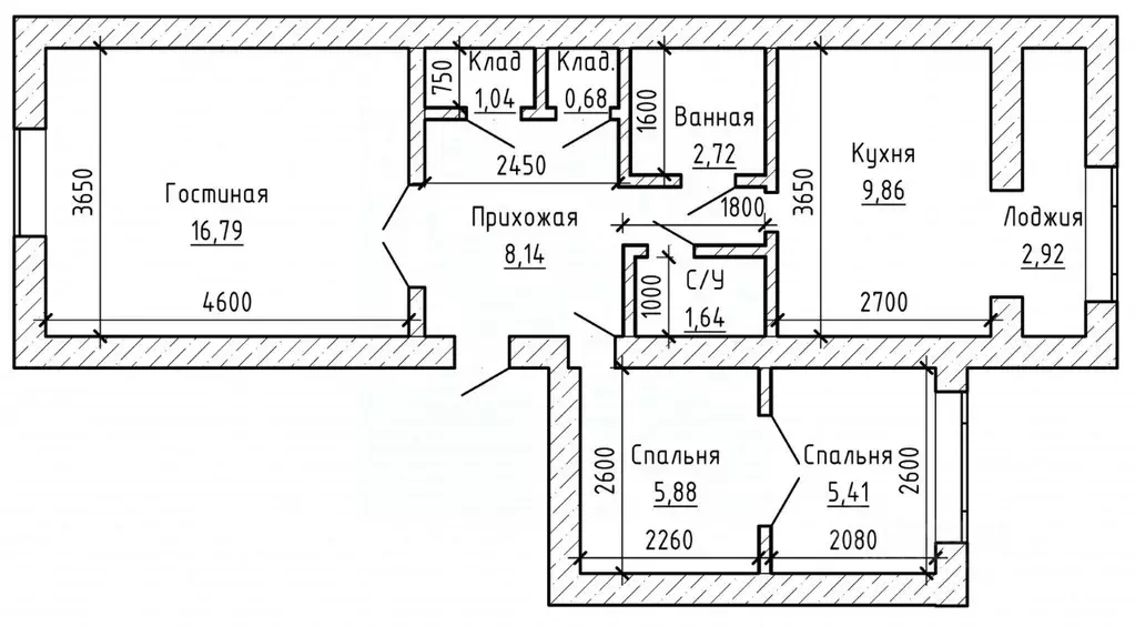 2-к кв. Кабардино-Балкария, Баксан ул. Фрунзе (52.9 м) - Фото 2