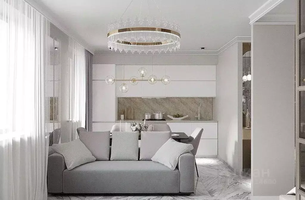 1-к кв. Тюменская область, Тюмень ул. Раушана Абдуллина, 2к1 (34.1 м) - Фото 1