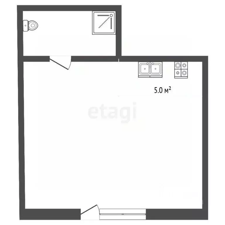 Студия Крым, Ялта ул. Загородная, 17А (20.0 м) - Фото 1