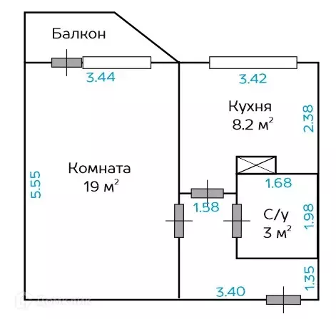 Продаётся 1-к квартира, 37.7 м - Фото 1