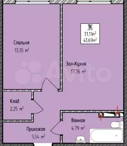 Квартира-студия, 22 м, 7/12 эт. - Фото 0