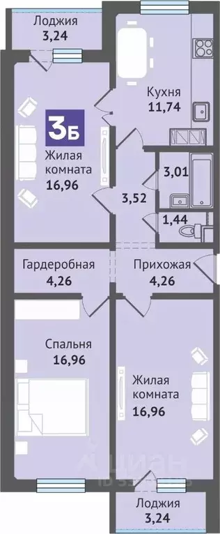 2-к кв. Марий Эл, Медведево городское поселение, Медведево пгт ул. ... - Фото 1