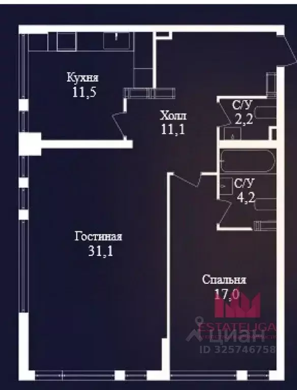 1-к кв. Москва Херсонская ул., 43к3 (60.0 м) - Фото 1