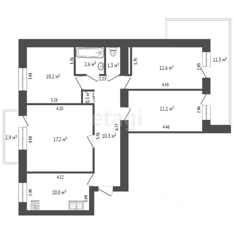 4-к кв. Ростовская область, Ростов-на-Дону ул. Евдокимова, 37б (150.0 ... - Фото 2