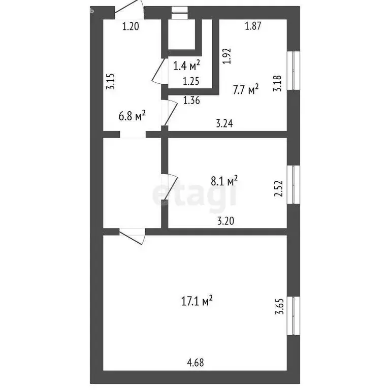 2-комнатная квартира: Ишим, улица Репина, 1 (41.1 м) - Фото 0