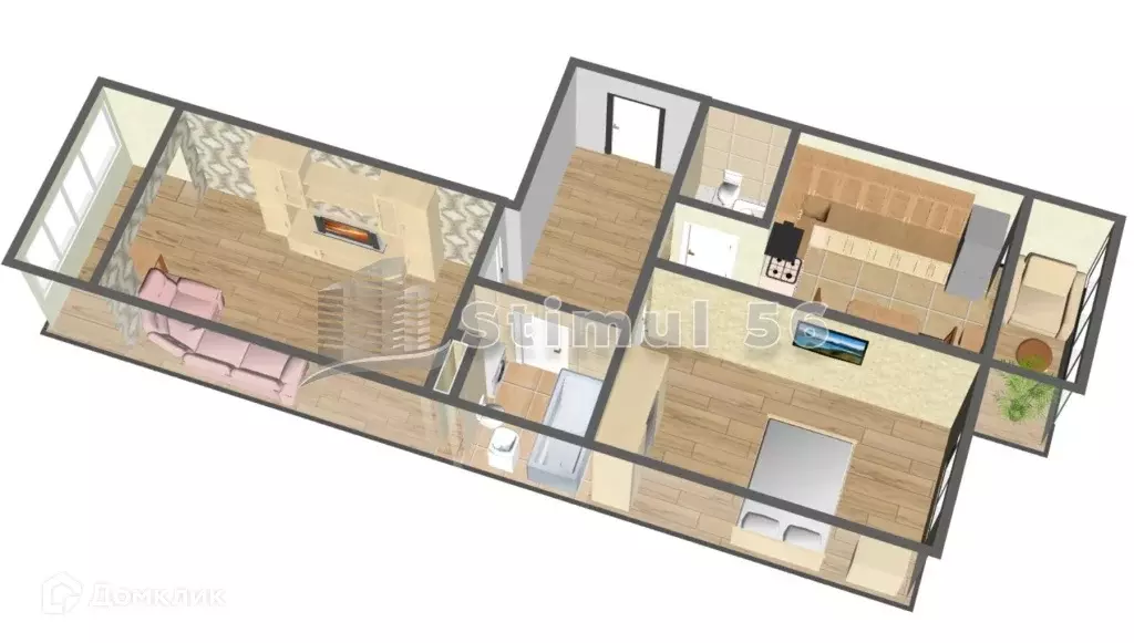 Продаётся 2-к квартира, 58.4 м - Фото 1