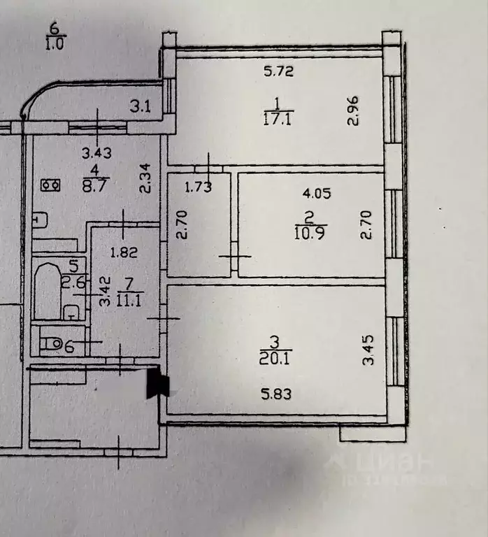 3-к кв. Санкт-Петербург Пулковское ш., 13К5 (71.5 м) - Фото 0