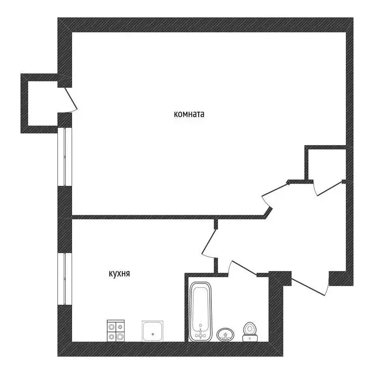 1-комнатная квартира: Кириши, улица Строителей, 22 (29.8 м) - Фото 1