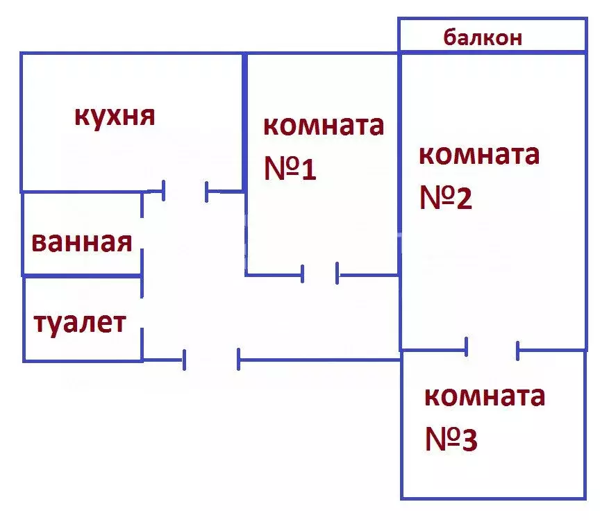 3-комнатная квартира: Мурманск, Кольский проспект, 76 (59 м) - Фото 1