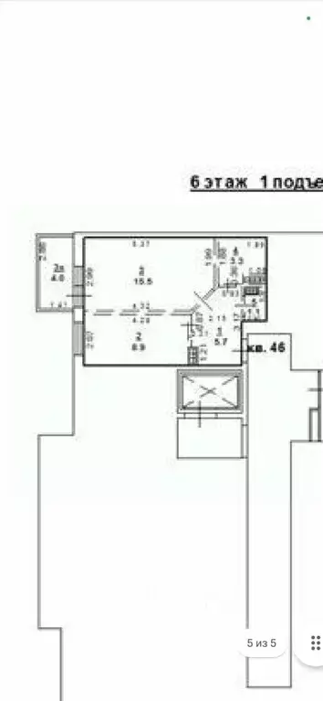 1-к кв. Ростовская область, Ростов-на-Дону Батуринская ул., 159/78 ... - Фото 2