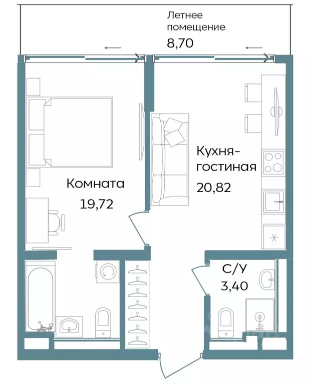 2-к кв. Крым, Саки ул. Морская (52.64 м) - Фото 0